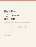 Cover of The 7-Day High-Protein Meal Plan by Anthony Tremarco