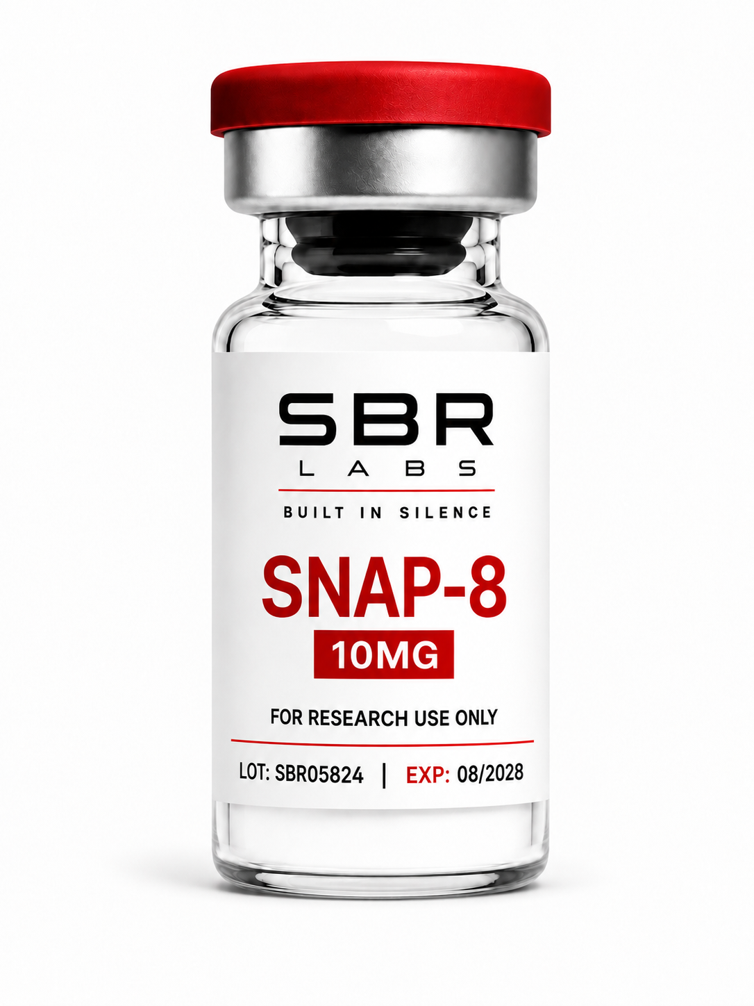 SNAP-8 Acetyl Octapeptide-3 10mg cosmetic research peptide vial by SBR Labs