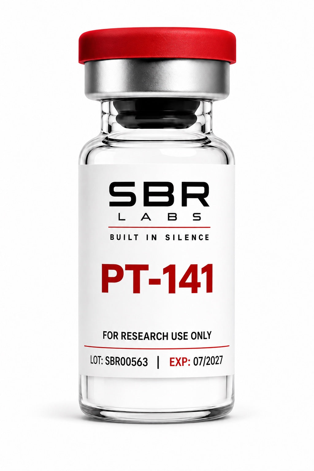 SBR Labs PT-141 10mg research peptide vial