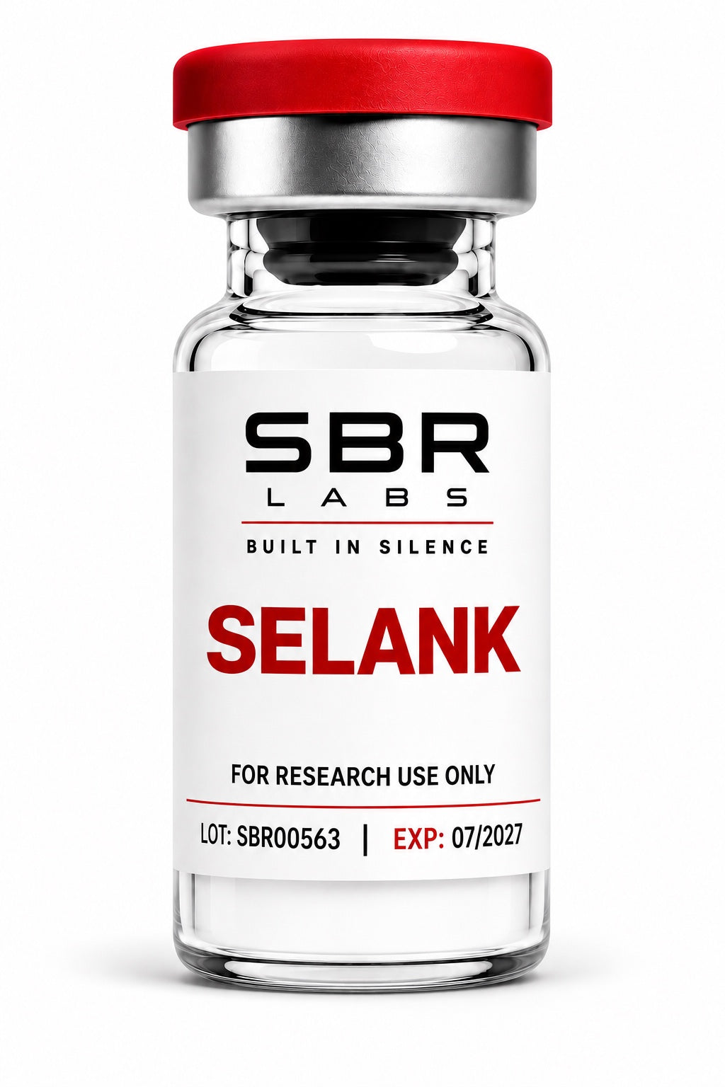 SBR Labs Selank 10mg research peptide vial